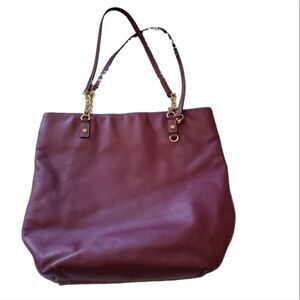 Michael Michael Kors Purple Shoulder Bag Color Burgundy Chain Strap